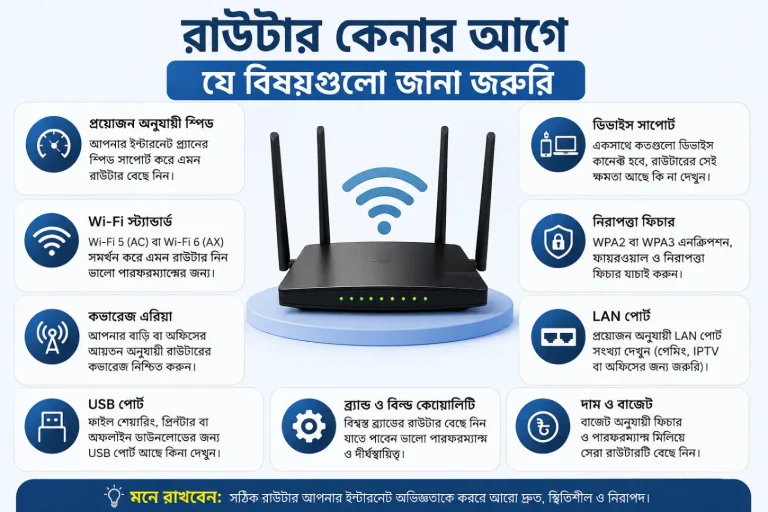 রাউটার কেনার আগে এক নজরে যা যা দেখবেন